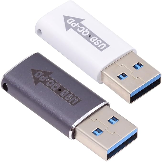 NFHK 2pcs/lot USB 2.0 A Male QC to PD USB-C Type C Female 5Gbps Data Power Adapter for Laptop Tablet Phone