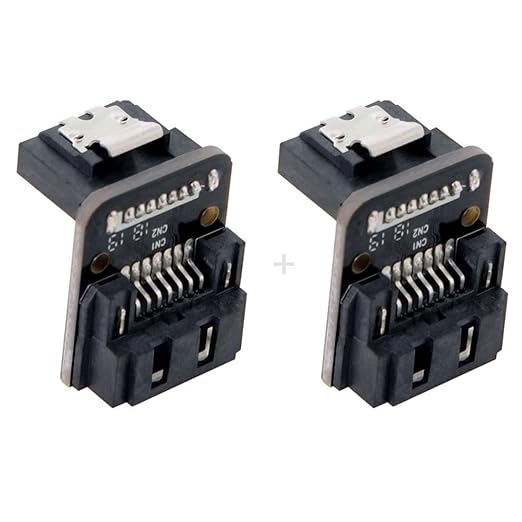 chenyang SATA 7Pin Female to 7pin Male 90 Degree Angled Adapter Mainboard Motherboard for Desktops SSD HDD 6Gbps Data Convertor