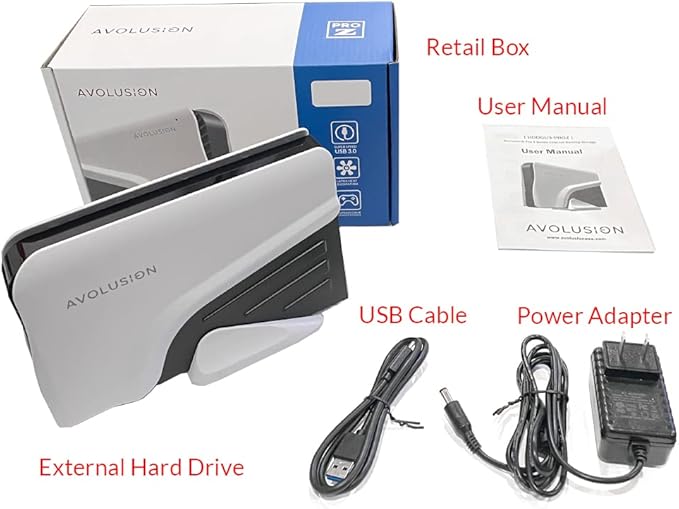 Avolusion PRO-Z Series 14TB USB 3.0 External Hard Drive for WindowsOS Desktop PC/Laptop (White) (Renewed)