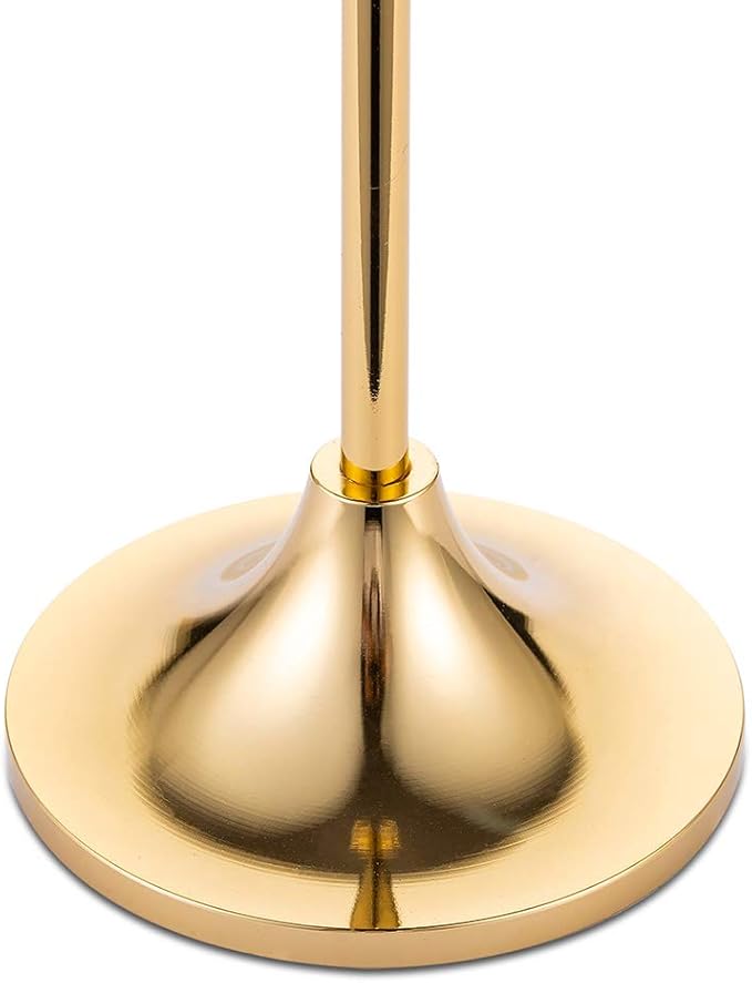 2 Sets(6 Pcs) Brass Gold Metal Taper Candle Holders Candlestick Holders, Vintage Modern Decorative Centerpiece Candlestick Holders for Table Mantel Wedding Housewarming Gift