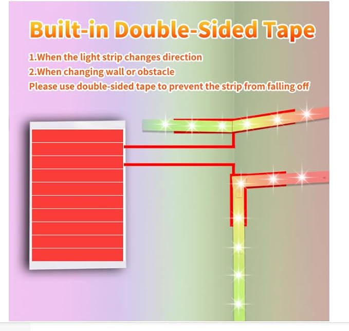 Led Lights for Bedroom 400FT (4 Rolls of 100ft), Color Changing RGB Led Strip Lights with 60 Keys Remote and App Control, Music Sync Led Lights for Room Party Home Decor