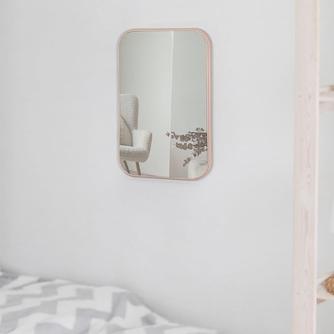 10Pcs Table Desk Vanity Makeup Mirror, 8-Inch Simple Portable Travel Mirror with Stand, Standing and Wall Hanging Dual-use Pink