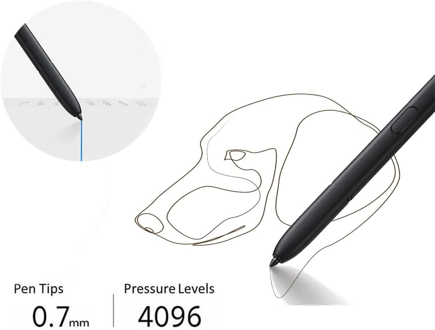 Galaxy S23 Ultra Stylus Pen with Bluetooth, Replacement for Samsung Galaxy S23 Ultra 5G S Pen, Remote Control (Phantom