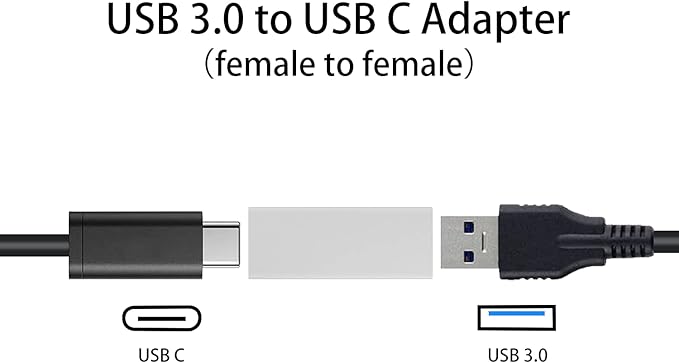 Duttek USB C Female to USB A Female Adapter, Bi-Directional Type A to Type C OTG Adapter Converter Support 5 Gbps Data Sync and Charging for Laptop, PC 2 Pack (Silver)