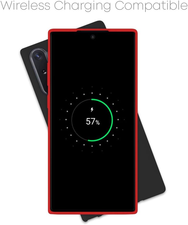GOOSPERY Jelly Case for Samsung Galaxy Note 10 Plus (2019) - Soft Feeling Silky Slim Bumper Cover (Red)