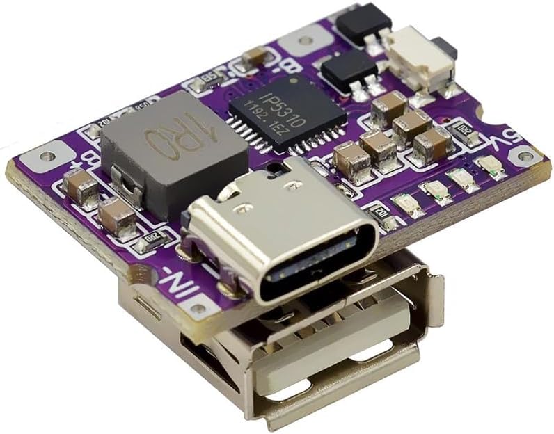 HiLetgo 2pcs 5V 3A Charging Module, USB A and USB C/Type-C Dual Interfaces for Mobile Power Bank