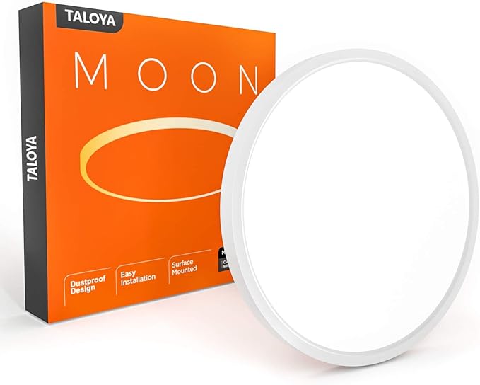 TALOYA Flush Mount Ceiling Light,12 Inch,20W,5000K Daylight Super Slim LED Ceiling Light for Bedroom, Living Room, Kitchen, Laundry and Hallway