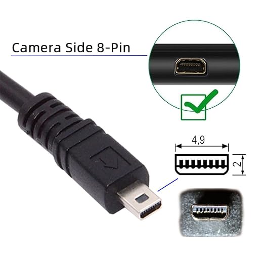 NFHK USB-C Type-C Host to Camera Mini 8P Data Power Cable for Coolpix UC-E6 UC-E16 UC-E17 DSC-W DMC-S EX-Z