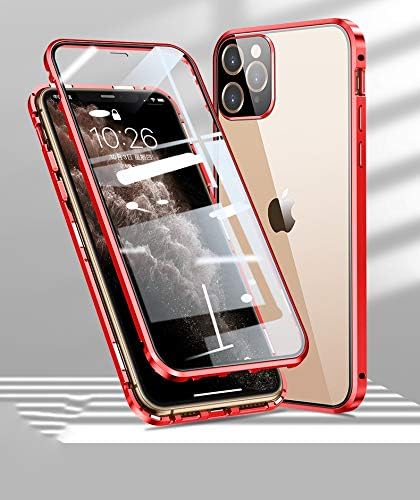 iPhone 12 Pro Max Case with Safety Lock & Strong Magnetic Adsorption, Camera Lens Protector, 360 Full Body Protection