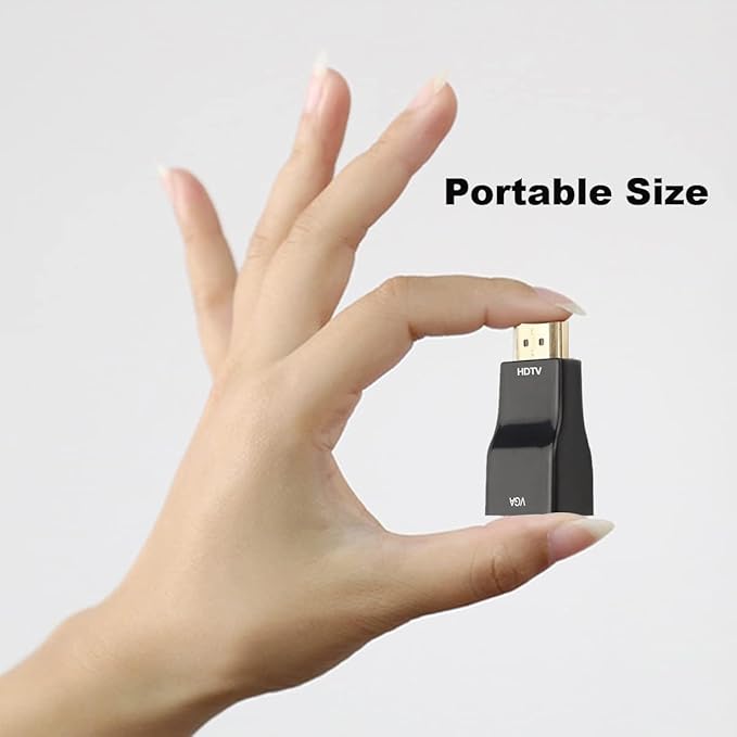 HDMI to VGA 5-Pack, HDMI to SVGA Adapter Converter (VGA 15 PIN) 1080P@60Hz Male to Female Cord for Computer, Desktop, Laptop, PC, Monitor, Projector, HDTV and More