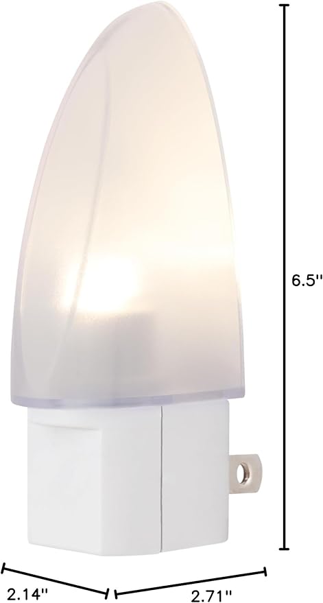 Lights by Night LED Night Light, Plug-in, Dusk to Dawn Sensor, Warm White, UL-Certified, Energy Efficient, Ideal Nightlight for Bedroom, Bathroom, Nursery, Hallway, Kitchen, 11375