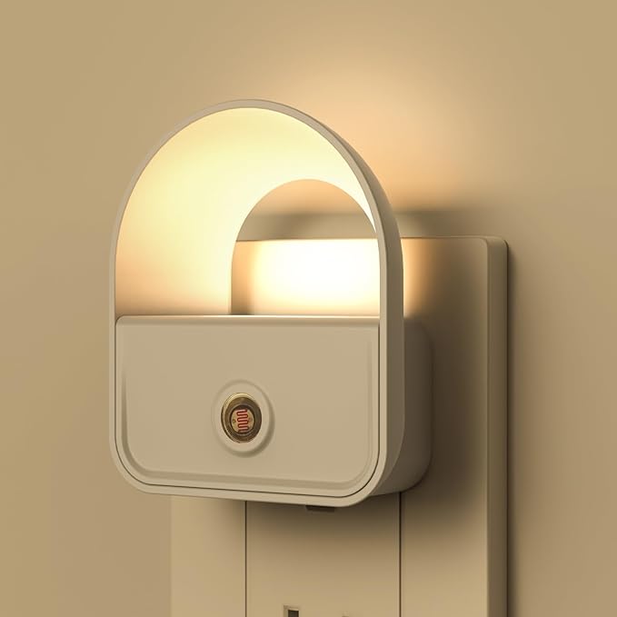 Night Light Plug into Wall, Nightlights with Smart Dusk toDawn Sensor, LED Night Light Suitable for Bedroom, Bathroom, Hallway, Kitchen, Stairs, Kids, 3pcs Warm White & 3pcs White Light