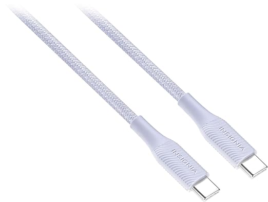 Insignia USB-C to USB-C Braided Cable (5 ft, Light Purple)