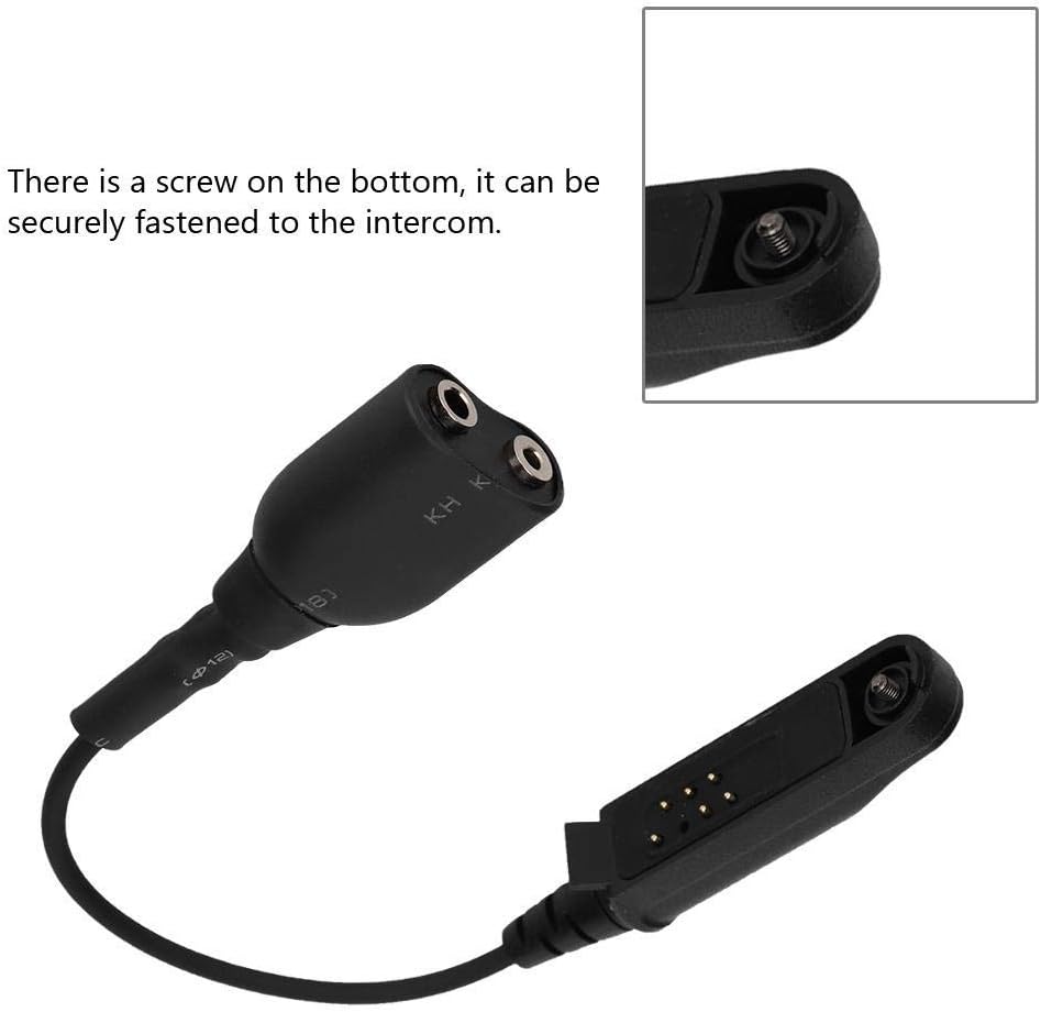 Yoidesu Walkie Talkies Headset Adapter for Baofeng BF-9700, K-head 2 Pin Audio Cable Adapter