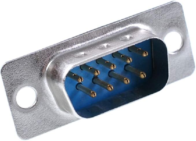 Oiyagai 10Pcs DB9 Male Connector Set, Solder Type, Plastic 9 Pins D-Sub Adapter with Hood for Serial Port