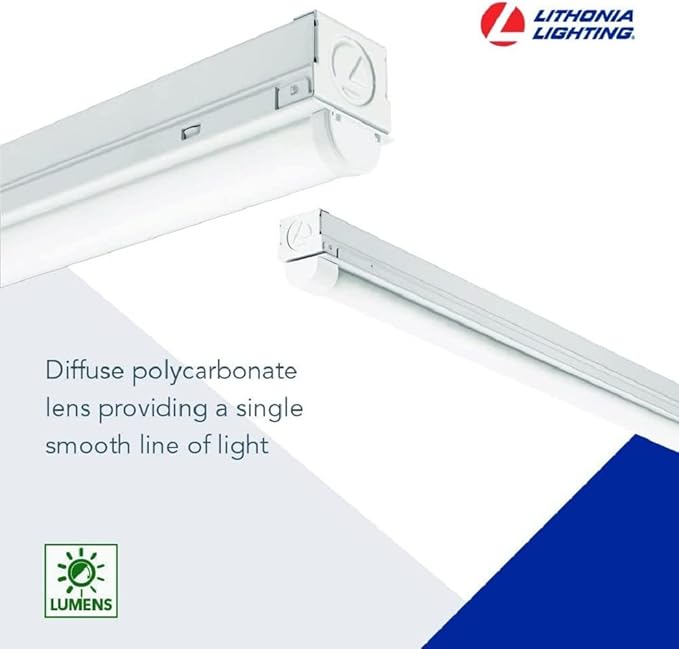 Lithonia Lighting MNSL L96 2LL MVOLT 40K 80CRI PLT98 White LED Strip Light, MVOLT, 8-Foot (98 Count), 2-Light