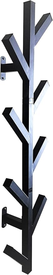 PREMIUM RACKS Coat Rack & Hat Rack - Modern Design - Wall Mounted - Stylish - (Black)