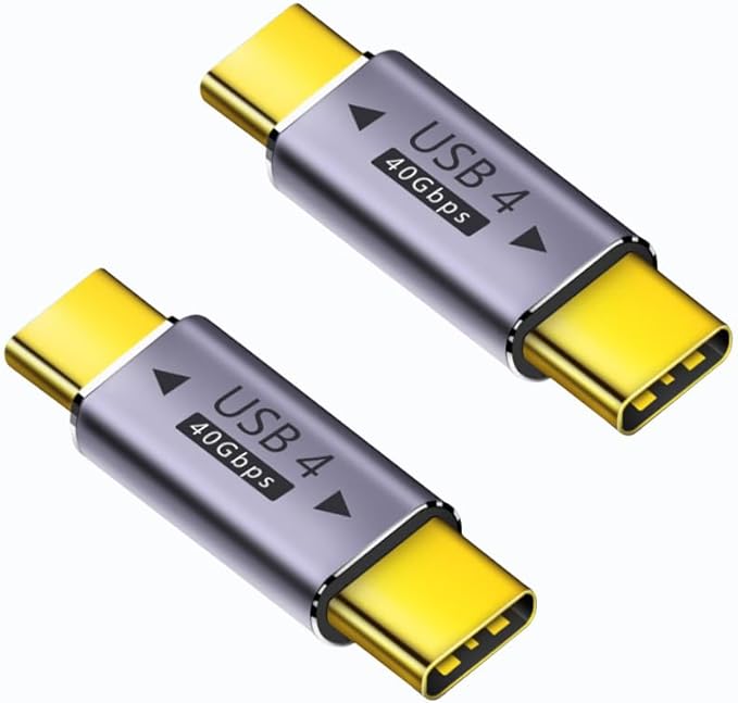USB C Male to Male Adapter Extender .Type C Coupler with PD 100W 40 Gbps 8K/60hz Video Compatible for Thunderbolt 4/3, MacBook Pro/Air, Laptop, Tablet, Phone and More Type C Devices