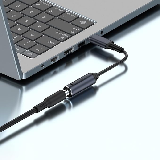 PLUSPOE PD 100W DC 5.5mm x 2.1mm Female Input to USB Type C Male Power Charging Cable, 100W DC5521 to Type C Cable with PD Automatic Identification Chip for Phones,Tablets,Laptops.