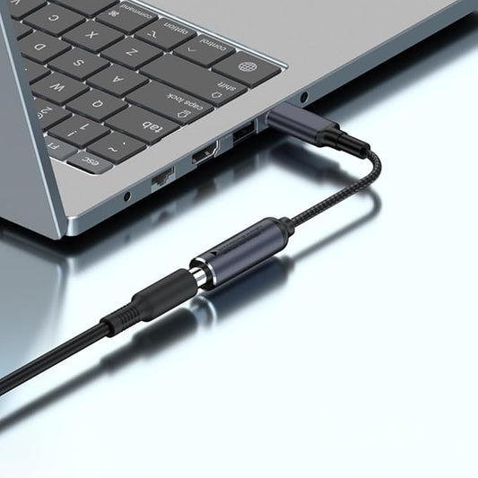 PLUSPOE PD 100W DC 5.5mm x 2.1mm Female Input to USB Type C Male Power Charging Cable, 100W DC5521 to Type C Cable with PD Automatic Identification Chip for Phones,Tablets,Laptops.