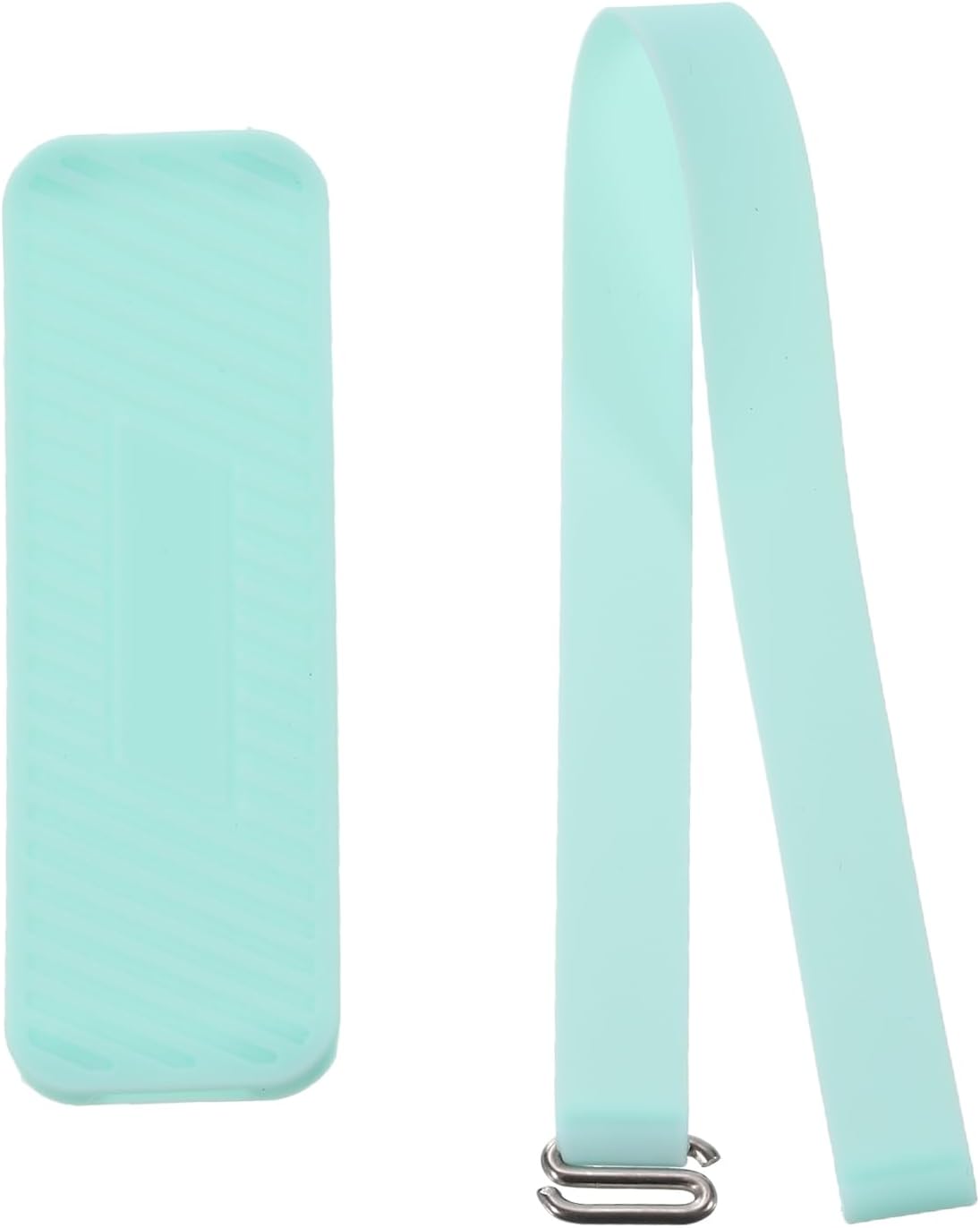 MECCANIXITY Phone Grip Strap, Portable Wrist Strap Silicone Elastic Cord with Handle for Phone Case, Mint Green