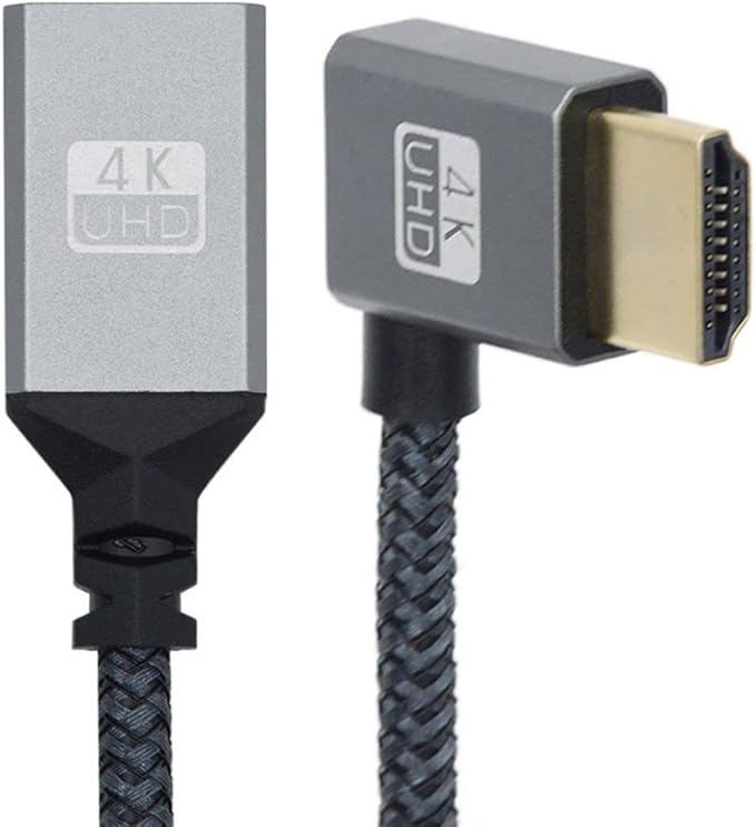 Chenyang HDMI 1.4 Cable,HDMI Type A Male to Female Extension Cable Connector 90 Degree Right Angled