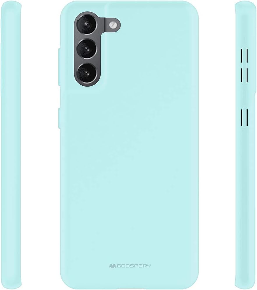 GOOSPERY Soft Feeling Jelly for Galaxy S21 Plus Case, Silky Slim Bumper Case Cover, Mint