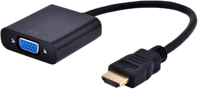 AYA 9" HDMI Male to VGA Female (15-Pin) Video Converter Adapter 1080p for PC, TV, Notebooks