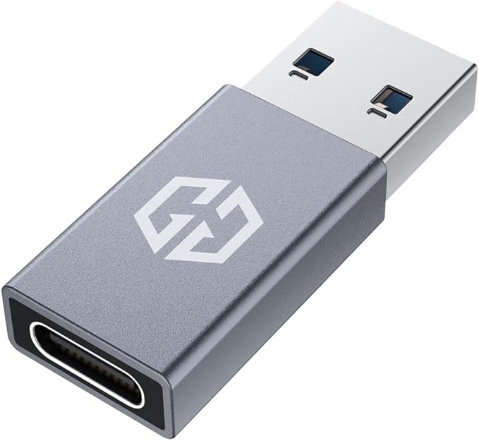 GRAUGEAR USB-C Adapter, 10Gbps Double Sided Data Transfer, 3A Fast Charging, USB C Female to USB A Male Adapter 3.2, Compatible with PC, Laptop, MacBook, iPhone, iPad, Apple Watch, Carplay