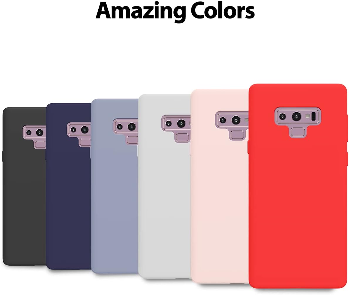 GOOSPERY Liquid Silicone Case for Samsung Galaxy Note 9 (2018), Jelly Rubber Bumper Case with Soft Microfiber Lining