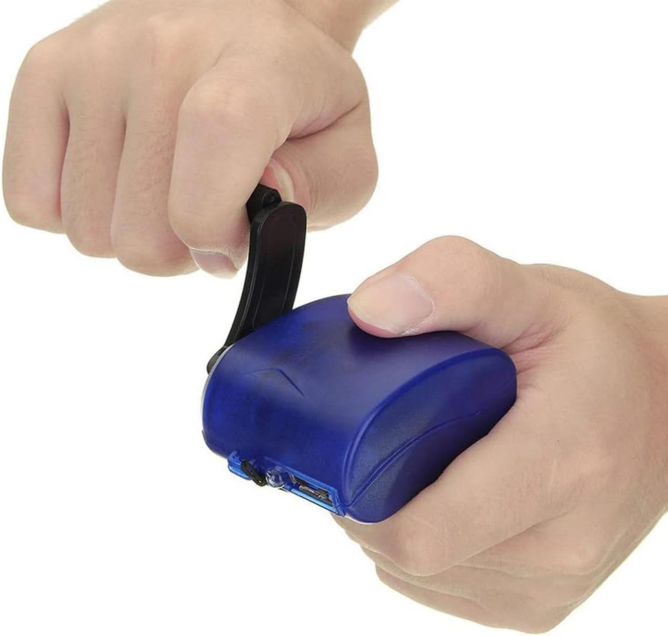 Hand Crank Generator 5V Portable Charger for Cell Phone, Emergency USB Charger for Outdoor