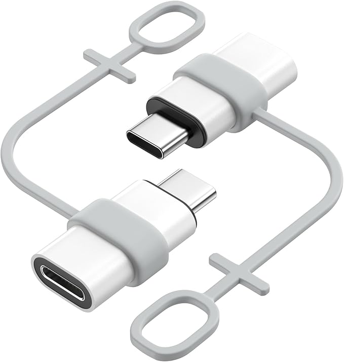 MoKo Lightning to USB C Adapter 2Pack, NOT for Earbuds/Headphones/OTG, USB-C to Lightning Adapter for iPhone 15/16 Pro/16 Pro Max/Plus,Galaxy S24,iPad, ONLY for Charging/Data Sync, White