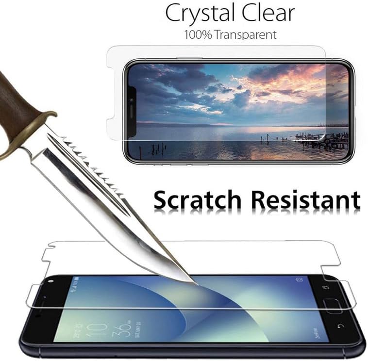 Phone Case for BLU View 5 B160V (6.56") with 1X Tempered Glass Screen Protector, Ultra-thin Soft Silicone Skin, Flowers