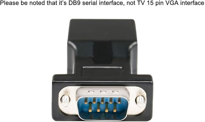 DTECH DB9 to RJ45 Serial Adapter RS232 Male to RJ-45 Female Ethernet Converter Compatible with Standard 9 Pin RS-232 Devices