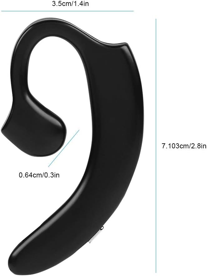 Zerone Bone Conduction Headphones, IPX6 Waterproof Bluetooth Wireless Over Ear Hang Headphones with Mic for Sports,
