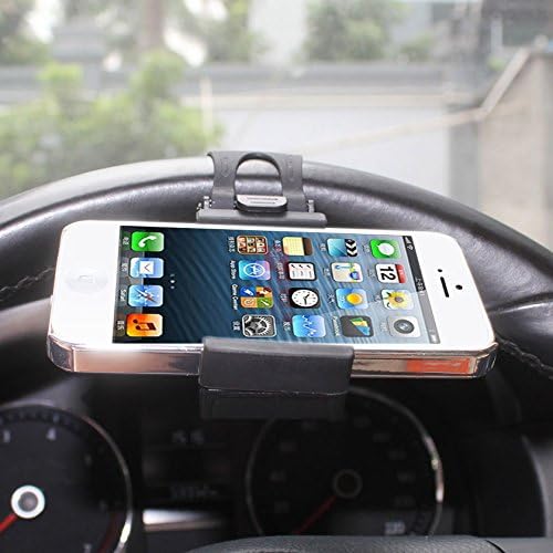 Reiko Car Steering Wheel Phone Mount - Gray, HLD07-GY, Retail Packaging