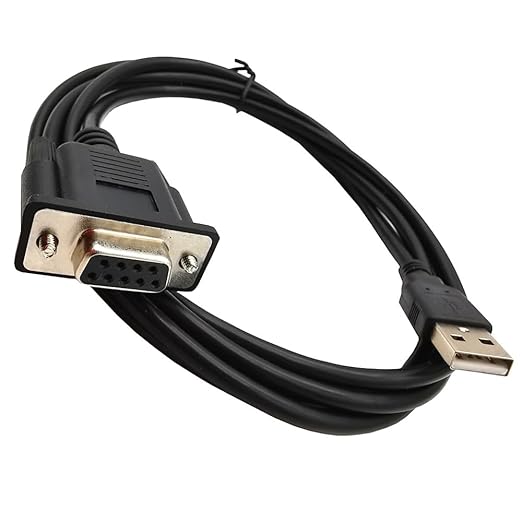 USB to RS232 Serial Adapter, USB Male to DB9 9 Pin Female Serial Converter Cable 1.8M/6Feet
