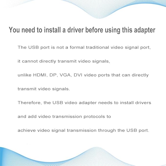 USB to VGA Adapter for Monitor MacBook, VGA to USB 3.0/2.0 Converter 1080P Multi-Display Video Cable for Laptop Desktop PC to Monitors, Projector, TV. (Not Support Chromebook)