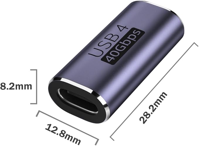 Pastall 5 Pack 240W USB C Coupler,USB C Female to Female Adapter Supports Up to 40Gbps Data Transfer and 240W Fast Charging.Compatible with Thunderbolt 4/3 Supports 8K@60Hz Video.