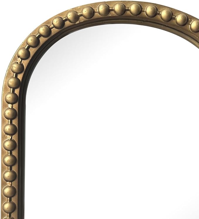 Long Skinny Mirror for Wall,Gold Narrow Oval Mirror for Entryway Bath,Metal Frame with Gold Decor Mirrors,7.9X 44 2-Pack