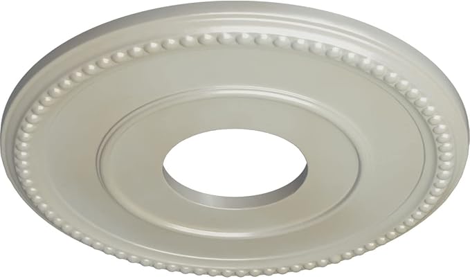 Ekena Millwork CM12BRFBS 12 1/2"OD X 3 7/8"ID X 3/4"P Bradford Ceiling Medallion Fits Canopies Up to 6 5/8", Flash Blue