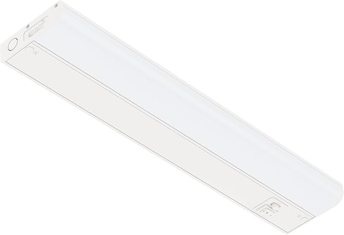 GETINLIGHT 18-inch Hardwired Only 3 Color LED Under Cabinet Lighting, Selectable 3000K/4000K/5000K, Dimmable, Matte White Finished, ETL Listed, IN-0201-12-WH-345K