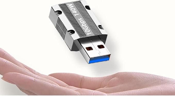 10Gbps USB C Female to USB Male Adapter, Zinc Alloy Type C to USB A Adapter High-Speed Data Transfer, USB3.1 Type C to Type A Charger Converter OTG Fast Charging Compatible(4Pack)