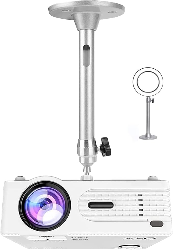 2-Be-Best Universal Mini Projector Mount Ceiling Mount with 360 Rotation and 180 Tilt for Home Theater, Office, Camera, LED Light