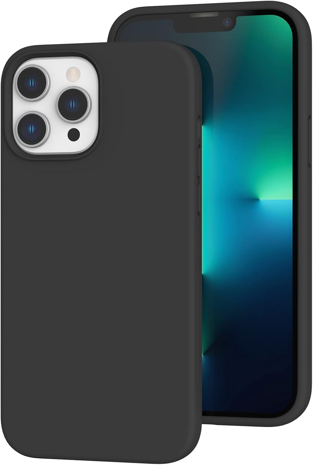 K TOMOTO iPhone 13 Pro Case, [Drop Protection] [Anti-Fingerprint] Shockproof Liquid Silicone Cover with Microfiber