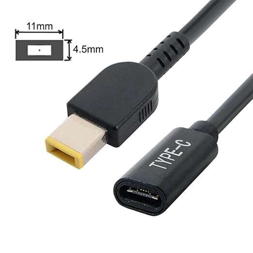 NFHK Type C USB-C to Rectangle 11.0 * 4.5mm Power Plug PD Emulator Trigger Charge Cable for X1 Carbon