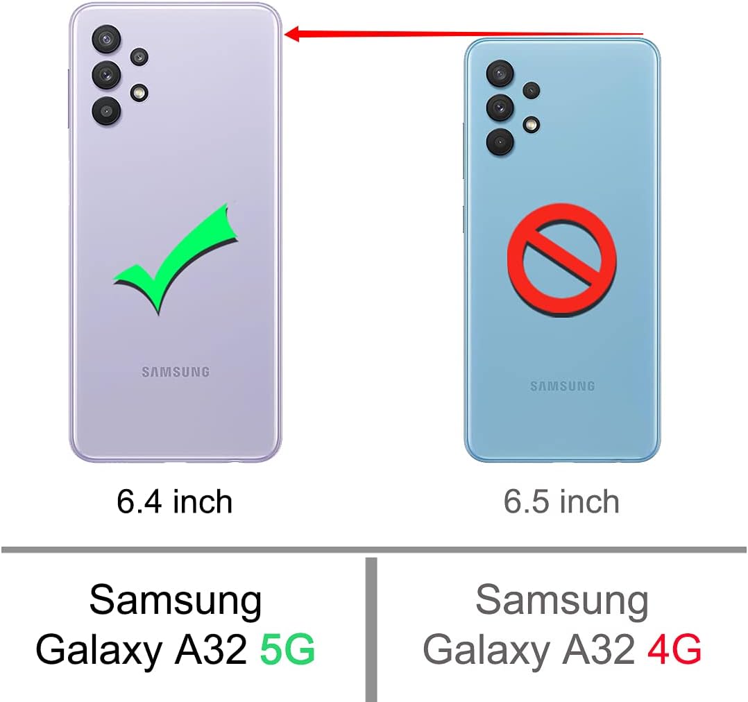 Osophter Galaxy A32 5G Case, Shock-Absorption Flexible TPU Rubber Protective Cover for Samsung Galaxy A32 5G