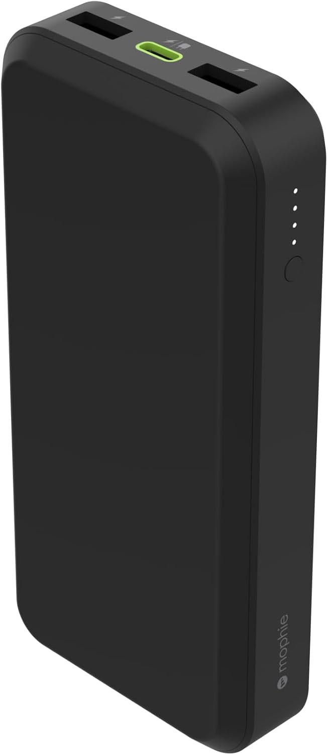 mophie powerstation prime20 - Ultra-Compact Portable Power Bank with 20,000mAh Internal Battery, 18W USB-C PD Fast