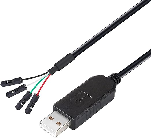 DEWIN USB to TTL Serial - Download Converter Cable Signal 4 Pin, PL2303HX RS232 Upgraded Converter USB to COM/TTL Serial Adapter STC Download Cable,95cm