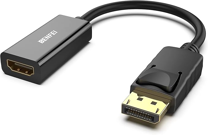 BENFEI 2 Pack DisplayPort to HDMI Adapter 4K Unidirectional DisplayPort DP Computor to HDMI Monitor Connection Adapter Compatible with Laptop PC Monitor TV Projector